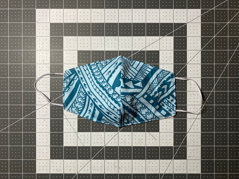 Light Blue/White Face Mask