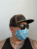 Light Blue/White Face Mask